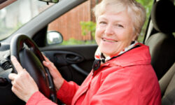 a senior female driver