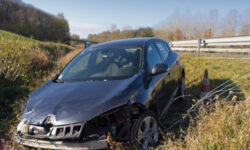 damaged car after an auto accident